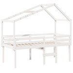 vidaXL Lit haut sans matelas blanc 90x190 cm bois de pin massif