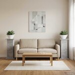 vidaXL Support de Plante 2 pc Gris béton 30 5 x 30 x 60 5 cm