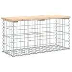 vidaXL Banc de jardin design de gabion 83x31 5x42cm bois massif de pin