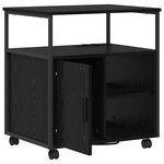 vidaXL Gabarit de bureau avec station de recharge avec roue Chêne noir