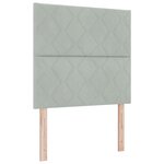 Cadre de lit vidaXL Gris clair 90x190 cm Velours