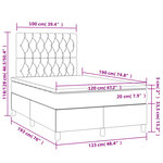 vidaXL Sommier à lattes de lit et matelas marron foncé 120x190cm tissu