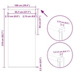 vidaXL Store enrouleur occultant café 100x210cm largeur du tissu