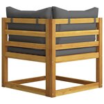 vidaXL Salon de jardin 6 Pièces avec coussins Bois d'acacia solide