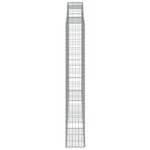 vidaXL Paniers à gabions arqués 2 Pièces 300x30x200/220 cm fer galvanisé