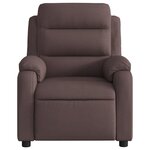 vidaXL Fauteuil inclinable Marron foncé Tissu