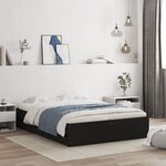 vidaXL Cadre de lit avec tiroirs sans matelas noir 120x200 cm