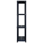 vidaXL Étagère de rangement à 4 niveaux Noir 244x30 5x130 cm Plastique