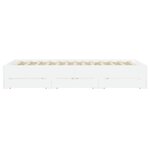 vidaXL Cadre de lit avec tiroirs sans matelas blanc 135x190 cm