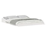vidaXL Cadre de lit Blanc 160 x 210 cm Bois massif en pin