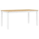 vidaXL Ensemble à manger Panama 3 Pièces blanc bois de pin massif