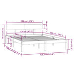vidaXL Cadre de lit Blanc Bois de pin massif 120x200 cm