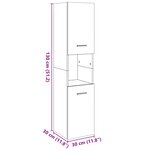 vidaXL Armoire de salle de bain suspendue vieux bois bois d'ingénierie