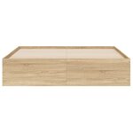 vidaXL Cadre de lit et tiroirs chêne sonoma 140x200 cm bois ingénierie