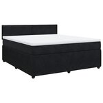 vidaXL Sommier à lattes de lit avec matelas Noir 180x200 cm Velours