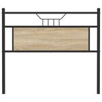 vidaXL Tête de lit chêne sonoma 100 cm bois d'ingénierie et acier