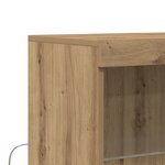 Buffet vidaXL avec lumières LED Chêne Artisan 60x37x100 cm
