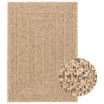 vidaXL Tapis ZIZUR beige 120x170 cm aspect de jute intérieur extérieur