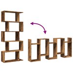 vidaXL Étagère séparatrice de pièce à 5 niveaux vieux bois 70x24x161cm