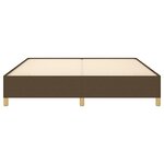 vidaXL Cadre de lit sans matelas marron foncé 180x200 cm tissu