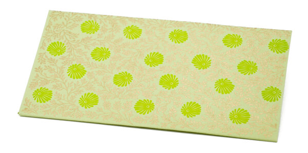 PAPERTREE MONSOON Lot de 5 Enveloppes cadeau 19*10cm -  Anis