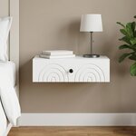 vidaXL Table d'appoint murale Blanc 59 x 34 5 x 17 cm