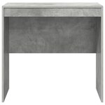vidaXL Bureau en béton gris 80x50x76 cm en bois d'ingénierie