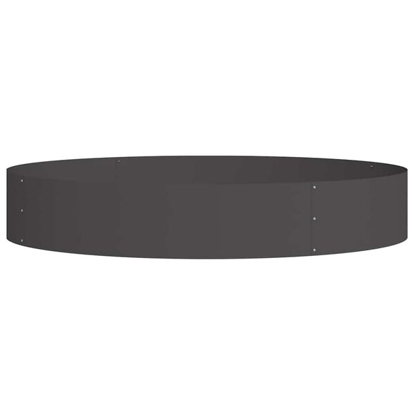 vidaXL Cache-pot de jardin Noir 120 x 120 x 20 cm Acier