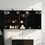 vidaXL Ensemble de Meubles de Salle de Bain 3 Pièces 106 x 16 x 62 5 cm