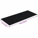 vidaXL Tapis d'escalier autocollants 15 pièces 60 x 25 cm Noir Rectangulaire