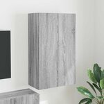 vidaXL Meuble TV mural Montage mural Gris Sonoma 59 5 x 31 x 100 cm