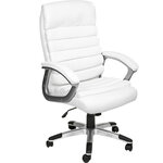 Fauteuil chaise siège de direction rembourrage ondulé blanc 08_0000372