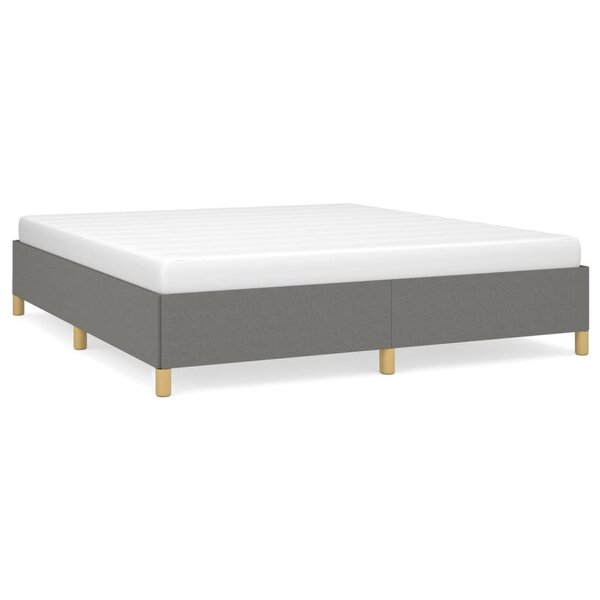 vidaXL Cadre de lit Gris foncé 180 x 200 cm Tissu