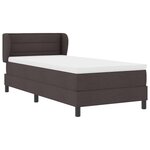 vidaXL Lit boxspring avec matelas Marron foncé 80 x 200 cm tissu