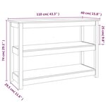 vidaXL Table console 110x40x74 cm Bois massif de pin