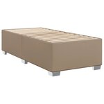 vidaXL Sommier à lattes de lit avec matelas Cappuccino 90x200 cm