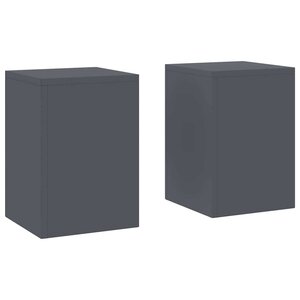 vidaXL Support de Plante 2 Pièces Anthracite 24 x 24 x 35 cm Acier