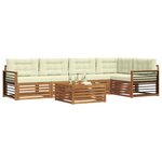 vidaXL Ensemble de canapés d'extérieur 6 pc Naturel et Crème