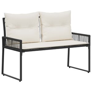 vidaXL Banc extérieur 2 -Seater 4 pc 110 x 59 x 82 cm polyrotin
