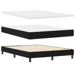 vidaXL Lit à ressorts avec matelas et LED Noir 140x190 cm Tissu