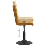 vidaXL Chaises pivotantes à manger lot de 2 marron velours