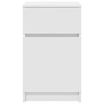 vidaXL Tables de chevet 2 Pièces blanc 39x35x65 cm bois d’ingénierie