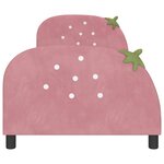 vidaXL Cadre de lit pour enfants avec tête de lit Rose 90 x 190 cm