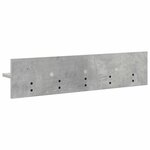 vidaXL Porte-manteau mural avec étagère Gris béton 80 x 10.5 x 18 cm
