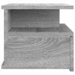 vidaXL Table de chevet flottante Sonoma gris Bois d’ingénierie
