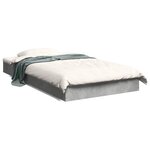 vidaXL Cadre de lit gris béton 100x200 cm bois d'ingénierie