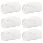 vidaXL Couvertures à jeter 6 Pièces Blanc 240 x 270 cm Toison