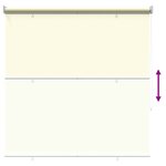 vidaXL Store enrouleur Protection UV Crème 120 x 230 cm Polyester