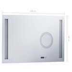 vidaXL Miroir mural à LED de salle de bain et capteur tactile 100x60cm