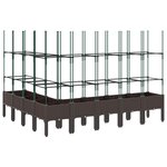 vidaXL Jardinière avec treillis marron 200x160x142 5 cm PP